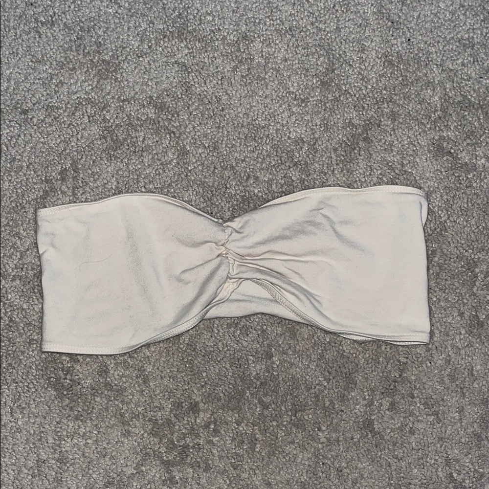 Vintage American Apparel Nude Bandeau Top Size Large